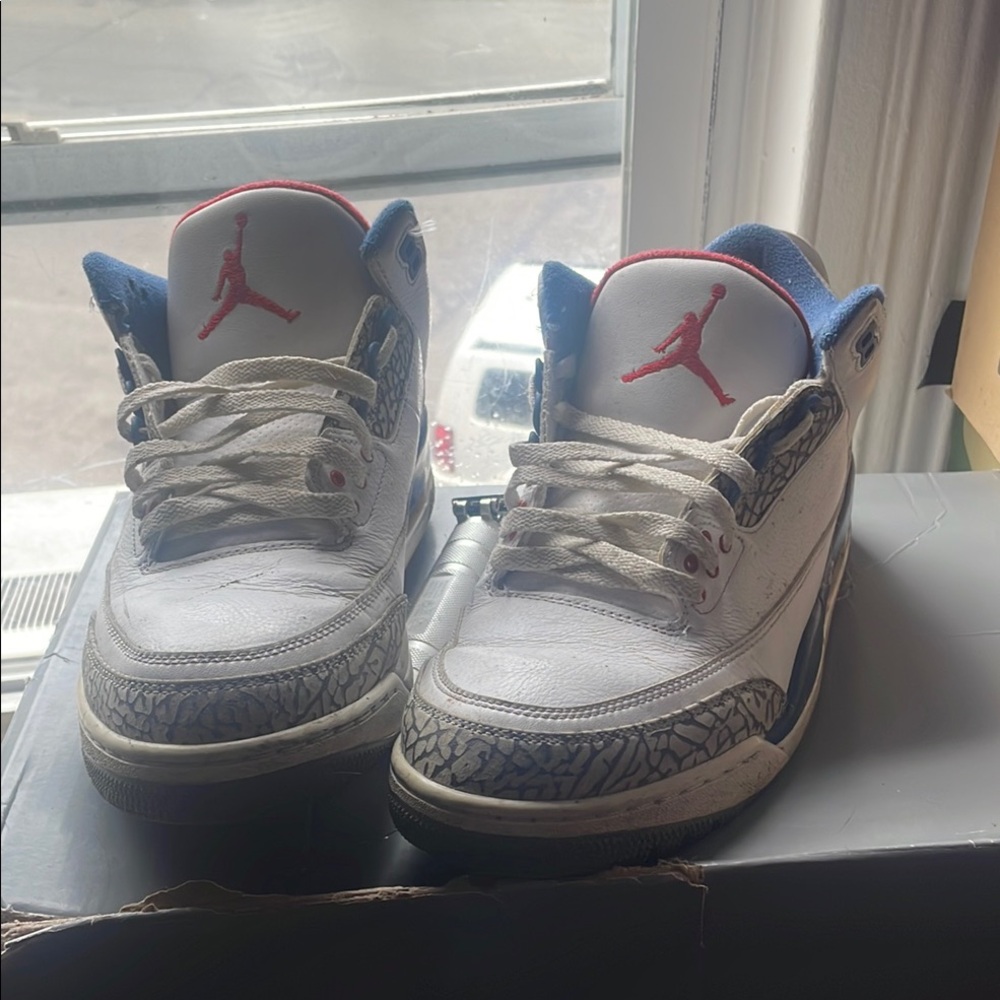 OG Jordan 2016 RELEASE RARE Sneakers - White, Blue, and Red Accents